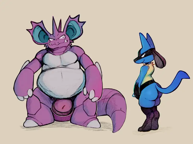 Lucario_&_Nidoking_(daftpatriot)