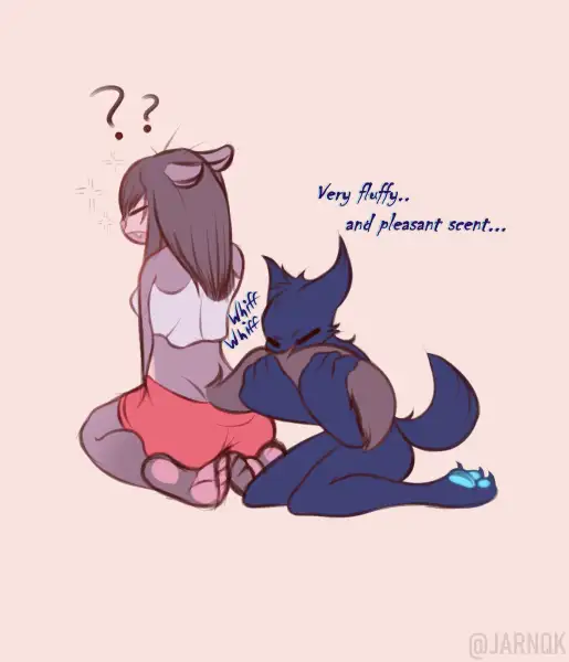 Mimir_enjoys_Robin's_scent_(jarnqk)