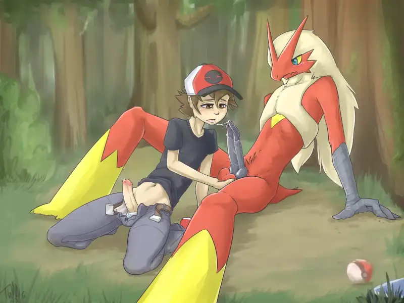 Blaziken_x_Trainer_by_Twang