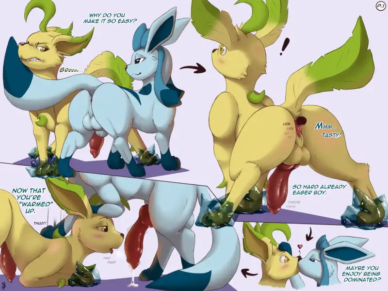 Glaceon_x_Leafeon_by_Squeeshy