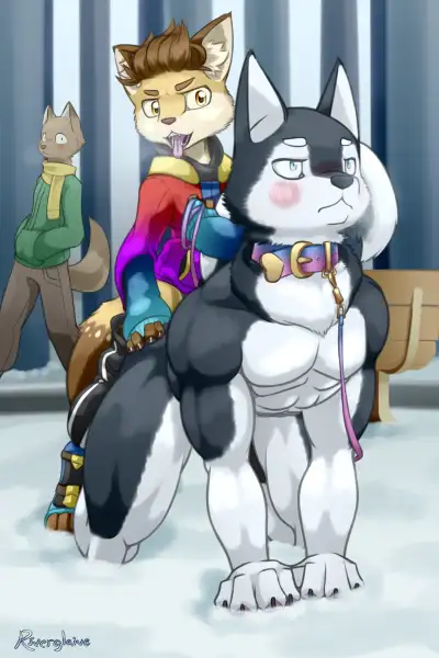 Fox_Master_and_Husky_Pet