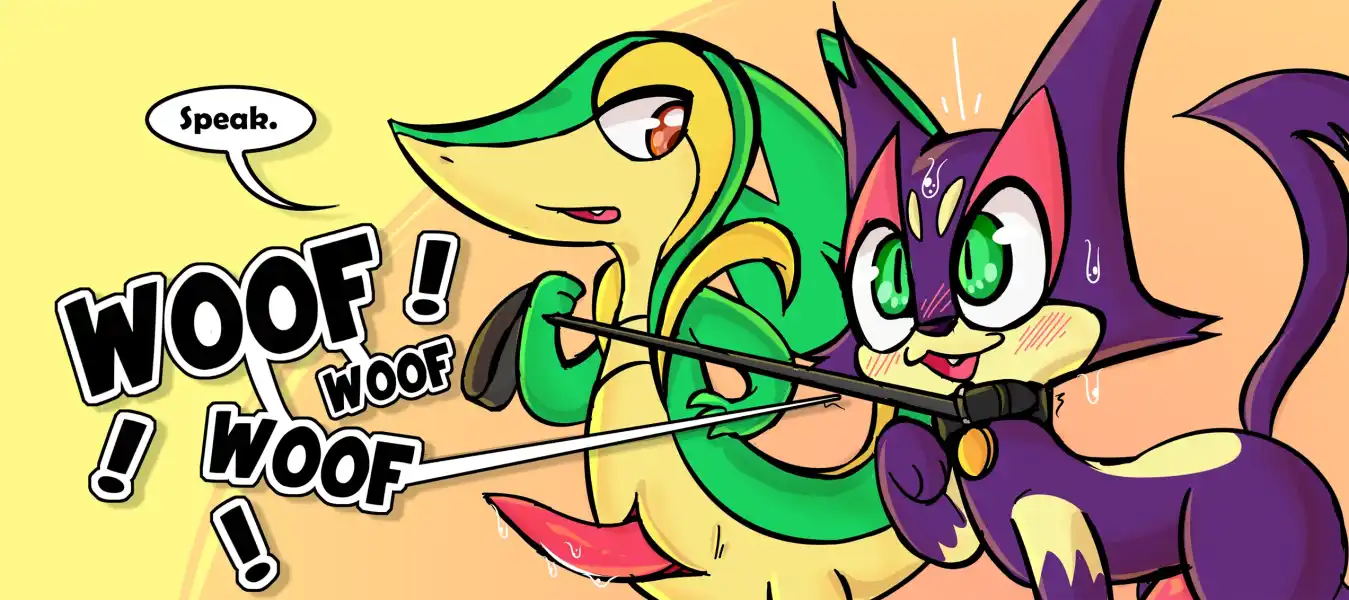 Purrloin_&_snivy_petplay_by_NotAFurfag