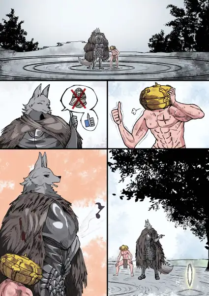 戦いの後に休む