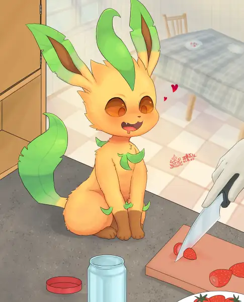Leafeon’s_strawberry_jam_by_Ackee