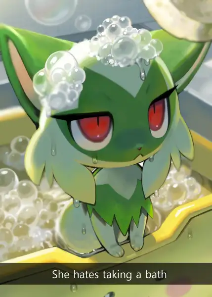 Sprigatito_and_Her_Trainer:_Bathtime