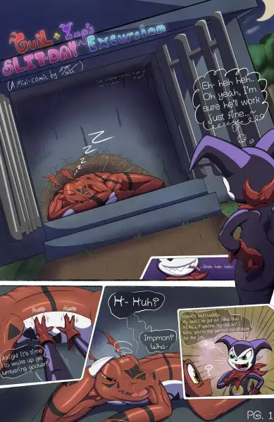 Guilmon_&_Impmon's_Slit_Day_Excursion