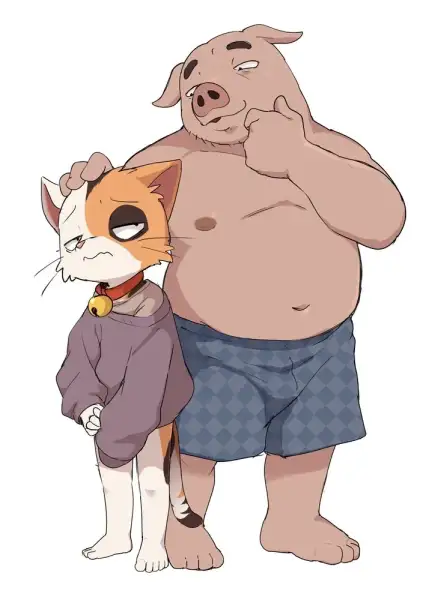 calico_shota_and_that_pig_by_manmosu_marimo