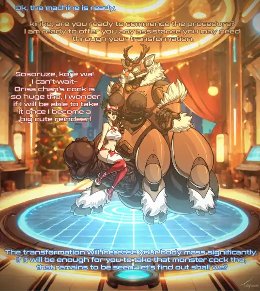Kiriko_and_Orisa_Reindeer_TF_(Toby_Art)