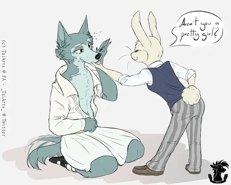 Dommy_Haru_with_a_shy_trans_Legoshi_-_TaiArts
