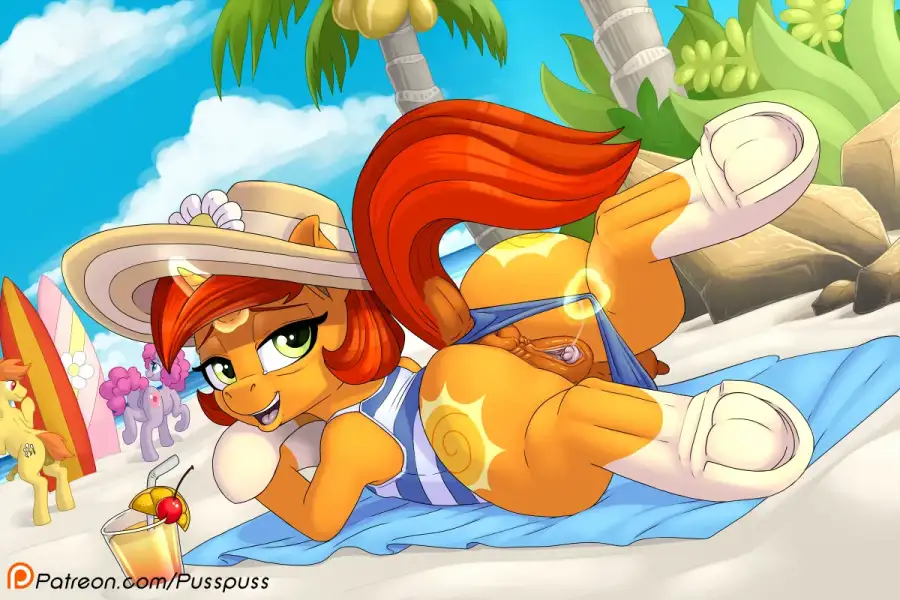MLP:_Stellar_Flare_x_Sunburst_Beach_(pusspuss)