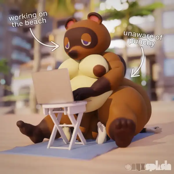 an_oblivious_tanuki_by_OnyxSplash